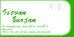 istvan burjan business card